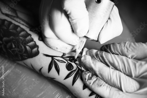 Professional tattoo artist ...