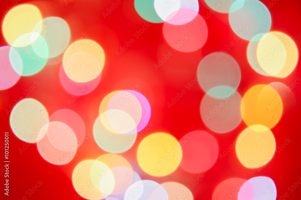 Abstract colorful light with red background
