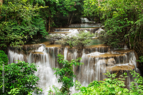 The fourth level of Huai Mae Kamin Waterfall in Kanchanaburi,Tha © subinpumsom