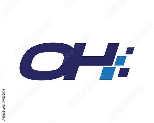 OH digital letter logo