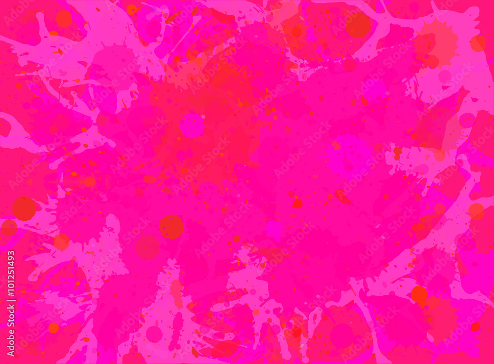 Pink watercolor paint splashes background Pink watercolor paint splashes background