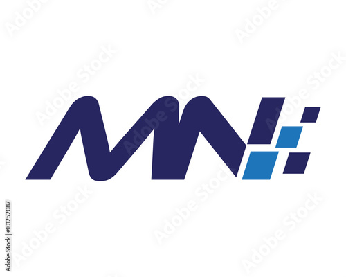 MN digital letter logo