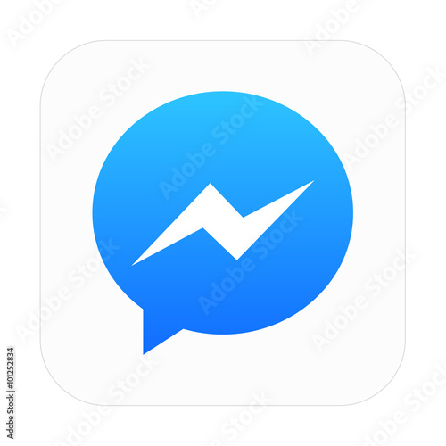 Vector modern chat app icon on white  photo
