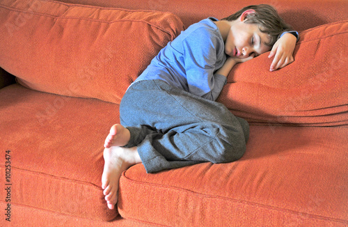 Boy Sleep on sofa © bruissa