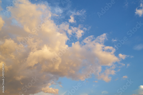 Beautiful orange cloudscape sky