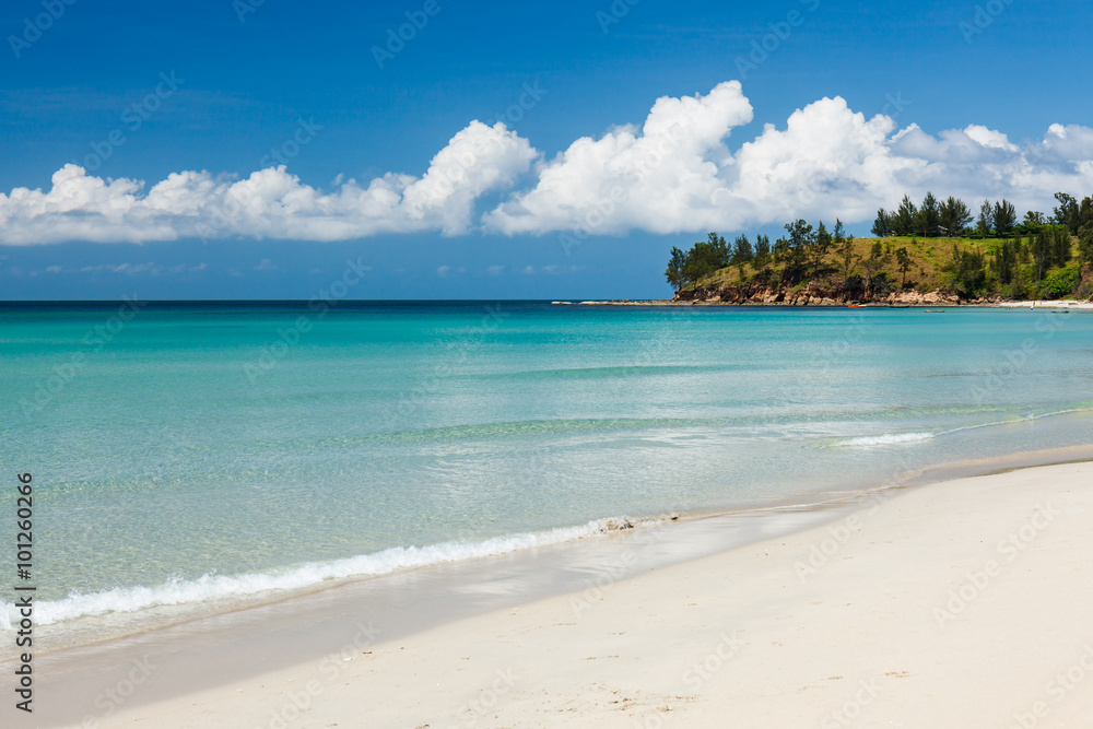 Long sand beach at tip of boreno