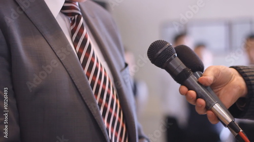 Media press conference , Interview ,Journalism Business Concept 