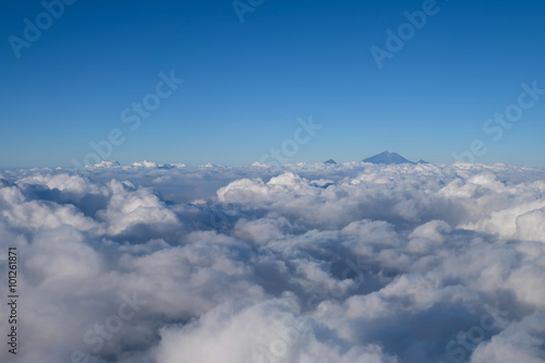 Fotografie mount Rinjani from sky
