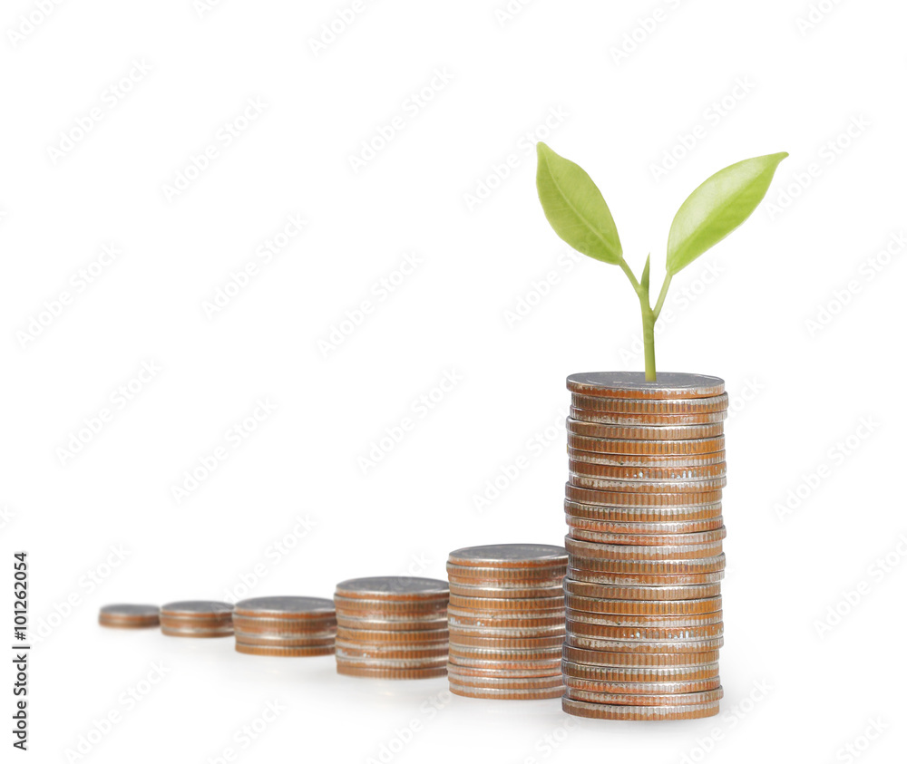 Investment concept, Coins stock market Investment concept, Coins stock market