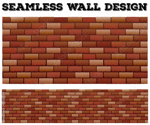 Seamless brick wall design