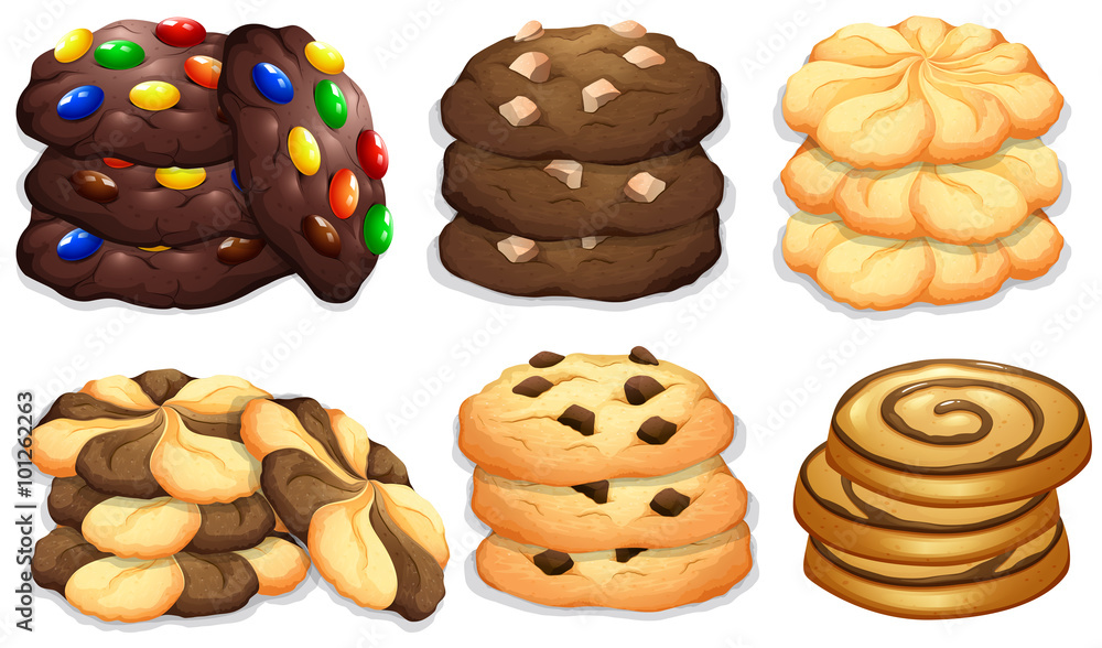 Different flavour of cookies Different flavour of cookies
