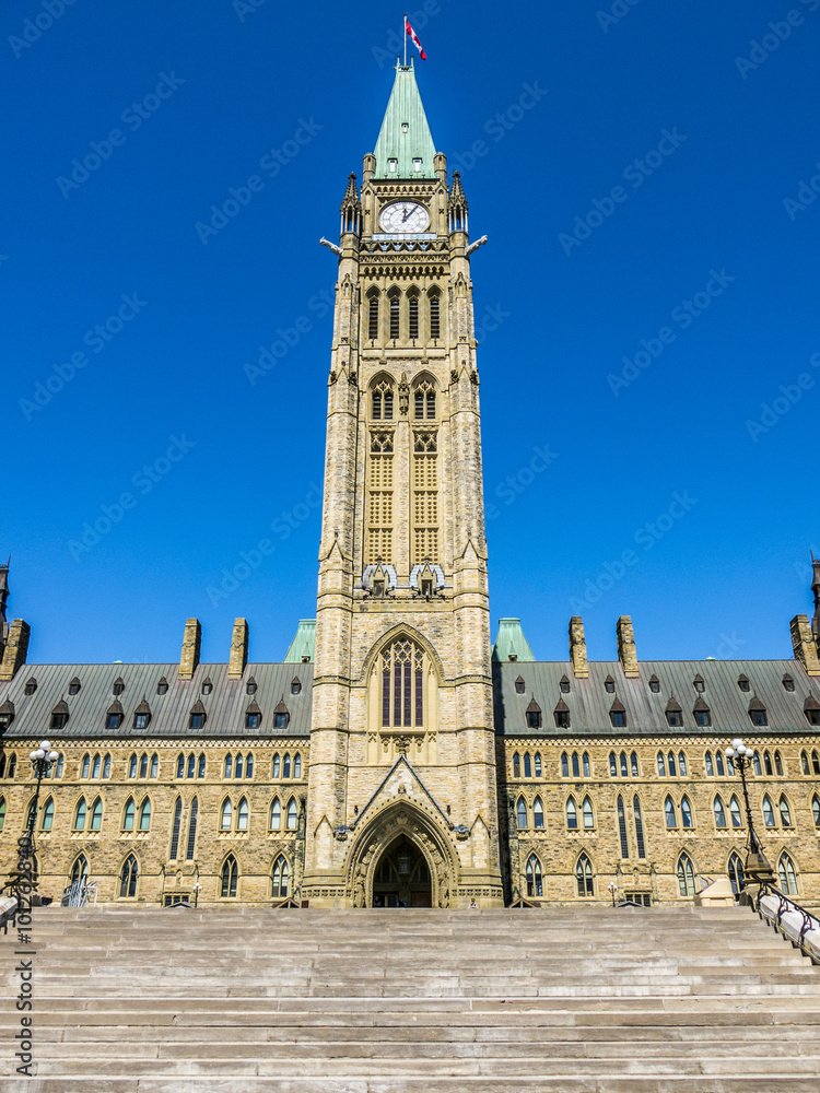 OTTAWA, CANADA - APRIL 16, 2015 : The Parliament Buildings in Ot