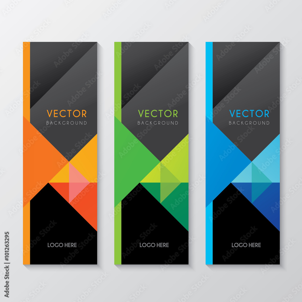 a set of corporate banners