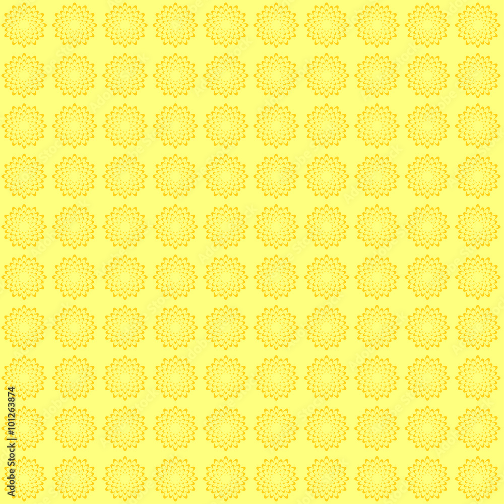 Floral background in yellow