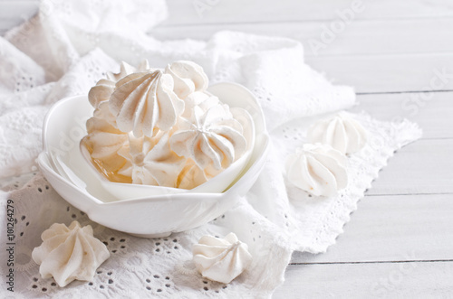 White sweet meringue