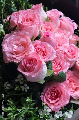 Big Pink Rose Flower Bouquet. Wedding Rose Bouquet Gift © irazzers