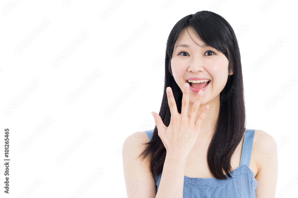 喜ぶ女性 喜ぶ女性
