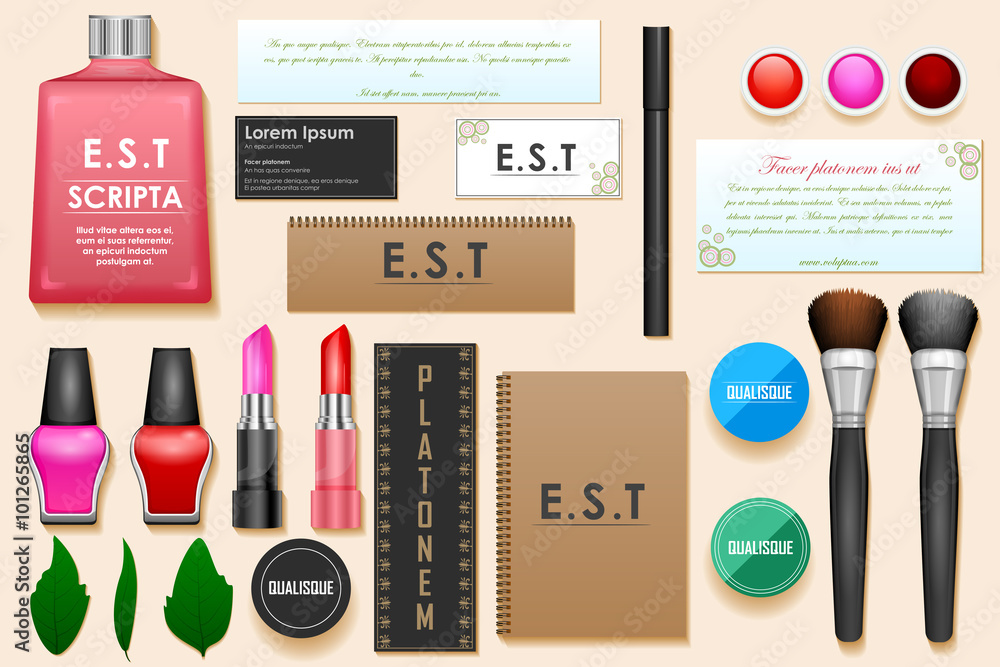 Identity branding mockup for beauty parlor Identity branding mockup for beauty parlor