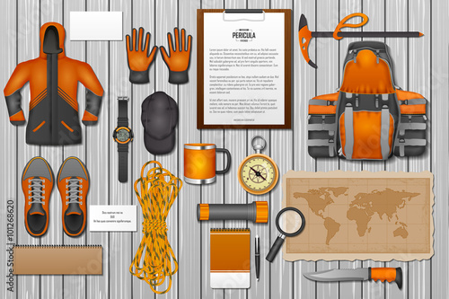 Identity branding mockup for mountaineering