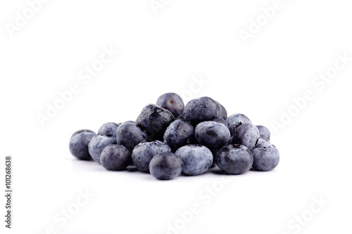 blueberries isolated in white