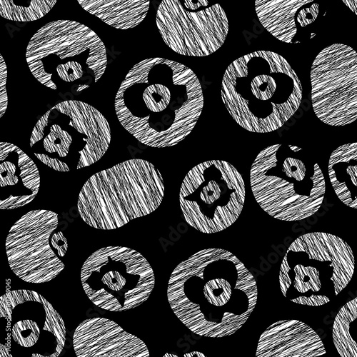 Seamless persimmon pattern. Fruit background.