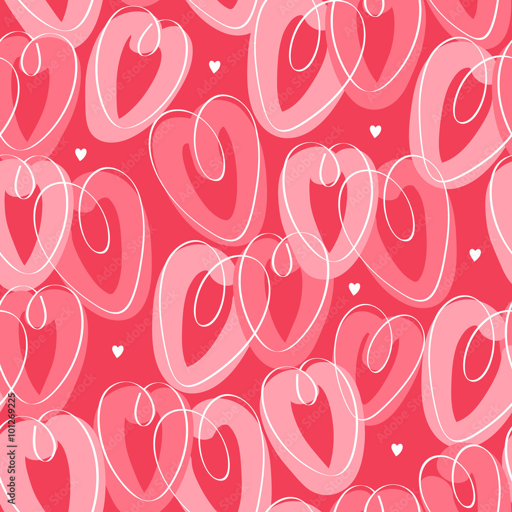 St. Valentine's seamless pattern with hearts, 14th February. Vector illustration for wrapping paper, greeting cards, wedding invitations and textile swatches. St. Valentine's seamless pattern with hearts, 14th February. Vector illustration for wrapping paper, greeting cards, wedding invitations and textile swatches.