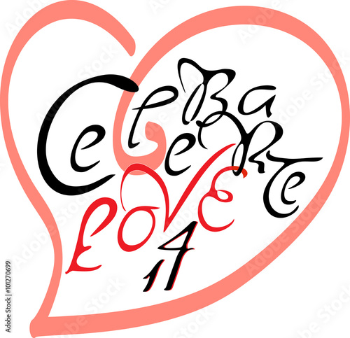 Hand-sketched doodle heart for Valentine's day