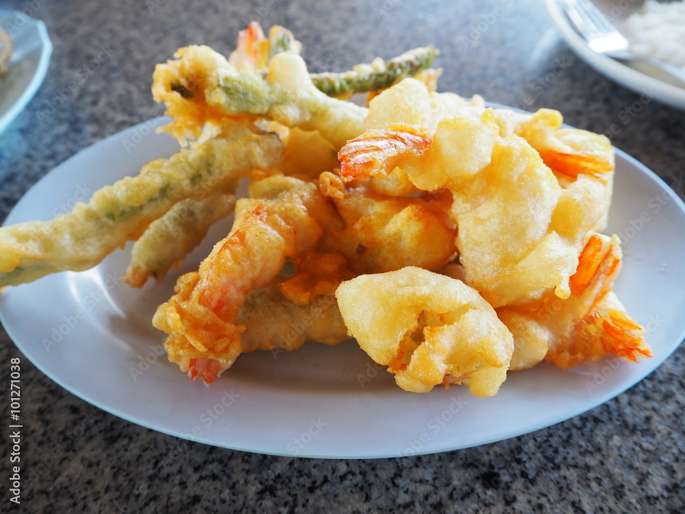 Fried Prawn and Vegetable