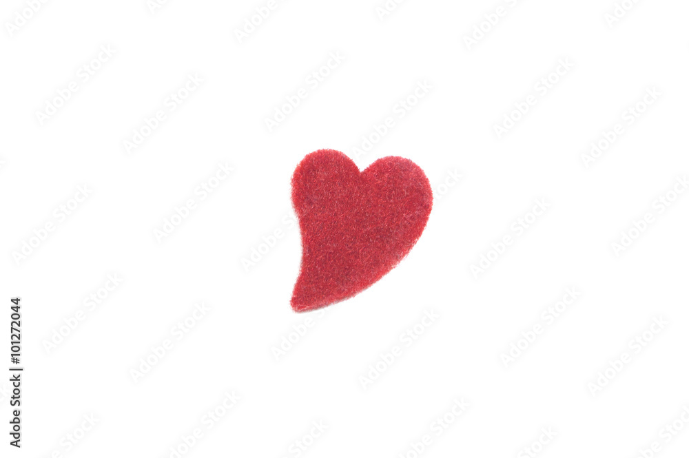 Small red textile heart