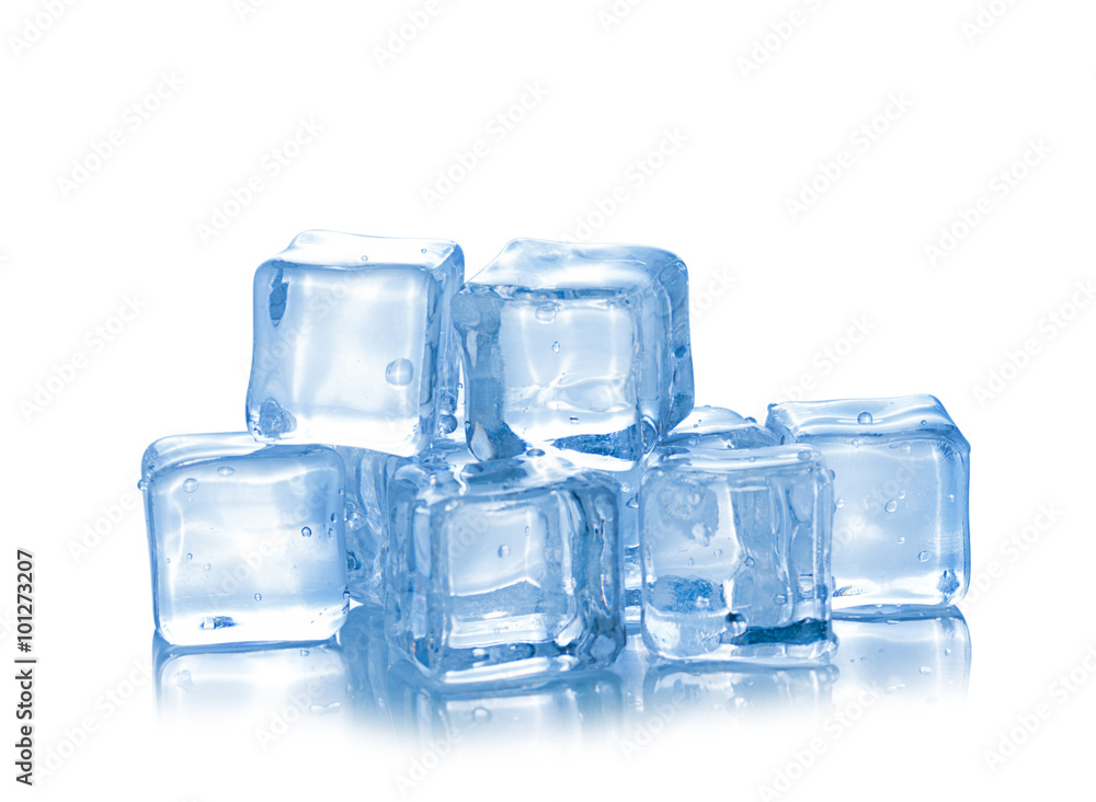 Cubes of ice on a white background Cubes of ice on a white background