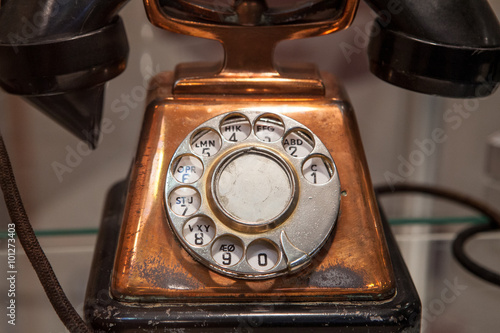 rotary dial of an old phone