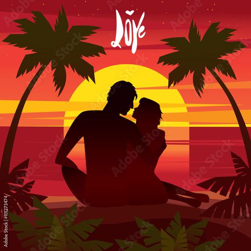 Love at sunset