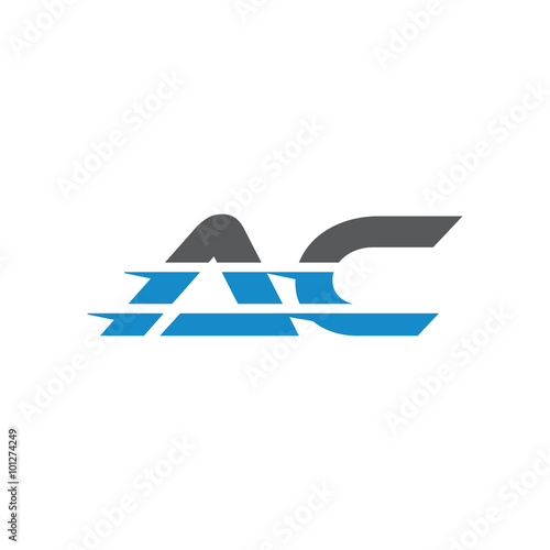 Simple Modern Dynamic Letter Initial Logo ac