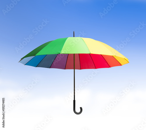 Bunter Regenschirm