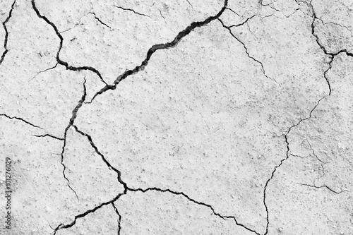 soil drought cracked texture. Black and white High contrast
