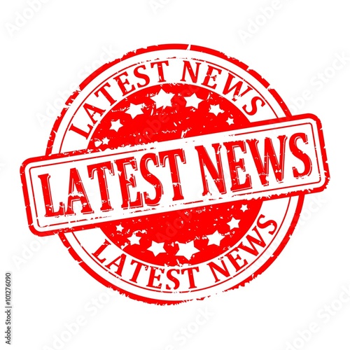 Damaged round stamped - Latest news - vector eps