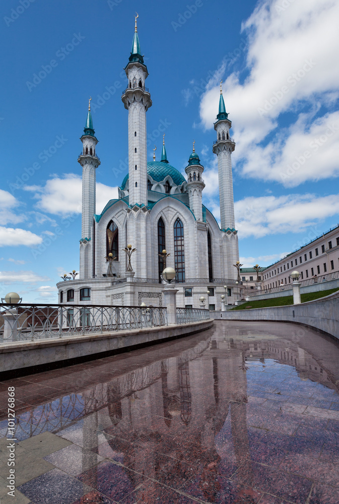 Qol Sharif mosque in Kazan, Russia. Vertical shot