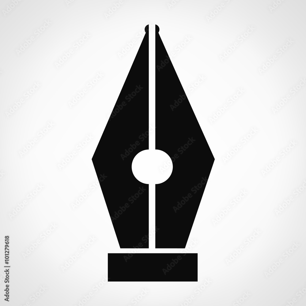 Pen Silhouette Vector Old Ink Pen Nibs Stock Vector Adobe Stock
