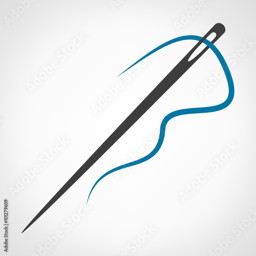 a illustration of a needle with thread sewing needle, needle for sewing 