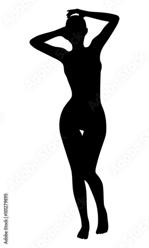 Sexy Woman Silhouette. EPS 10