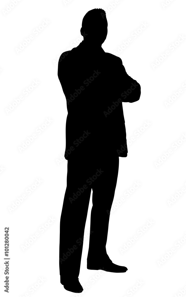 Silhouette of a businessman