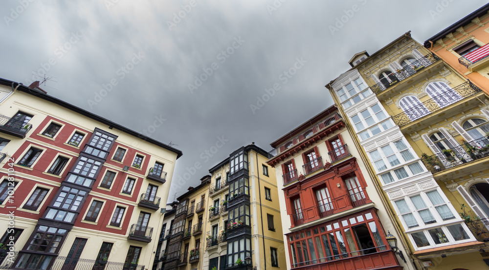 Houses in Bilbao old casco viejo