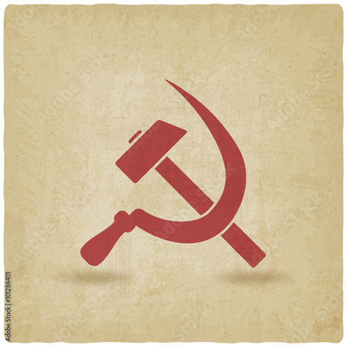 hammer and sickle symbol old background