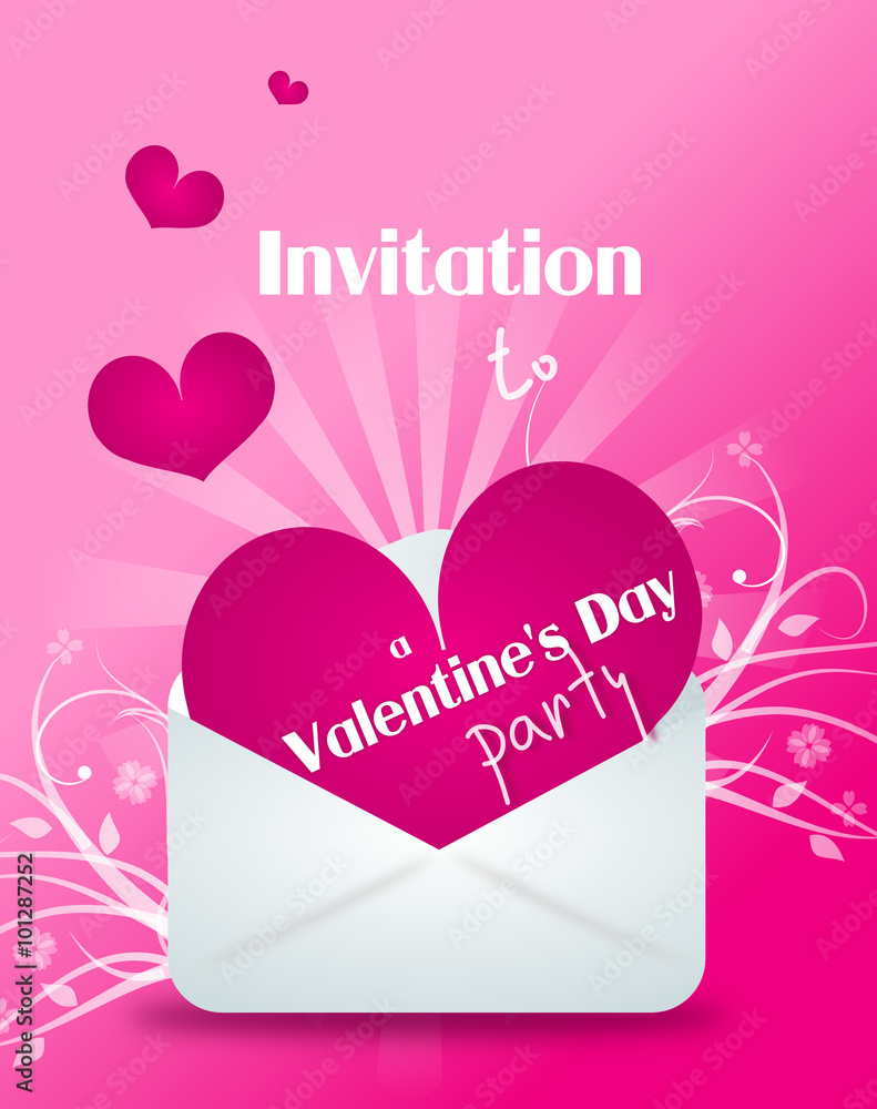 Invitation to a Valentine's Day party