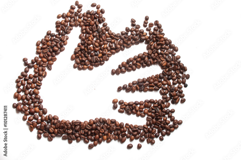 Coffee beans palm hend Coffee beans palm hend