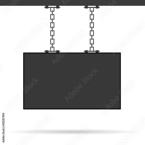 signboard on chain illustration