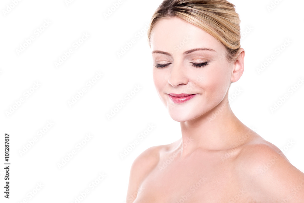 Portrait of a woman after spa Portrait of a woman after spa