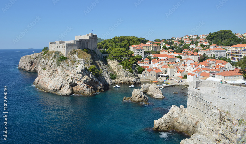 Dubrovnik City Wall & Fort Lovrijenac from wall