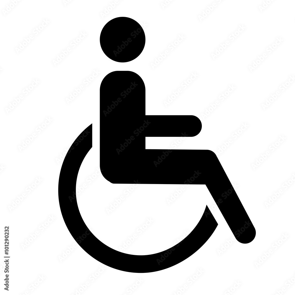Handicapped vector icon. Handicapped vector icon.