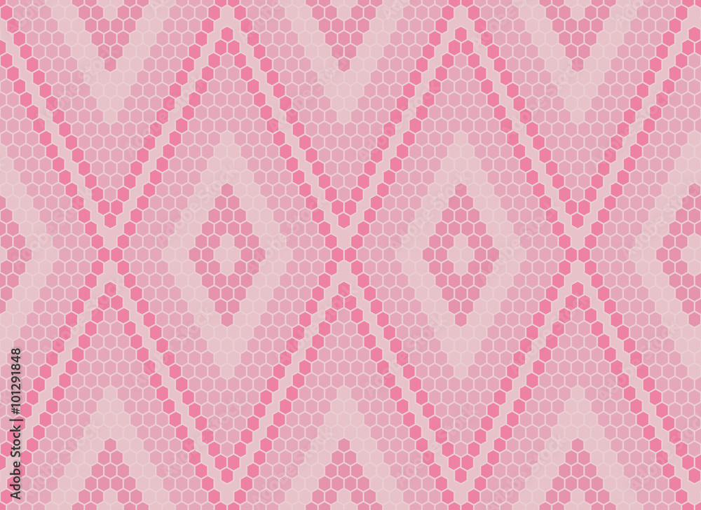 パターン：ペンタゴンスネーク柄（ピンク）